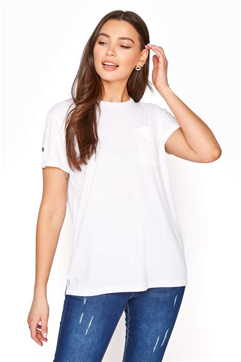Lts White Pocket T Shirt Long Tall Sally