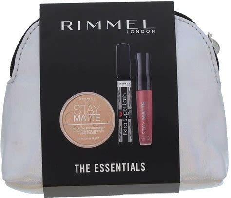 Set Rimmel Essentials Kit Makeup T Set Powder14g Mascara8ml
