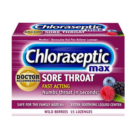 Chloraseptic Sore Throat Lozenges Wild Berries Shop Cough Cold