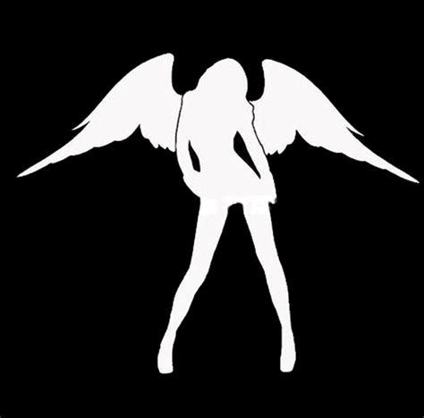 1014cm Sexy Angel Car Sticker Decals Lovely Angel Wings Motorcycle Car