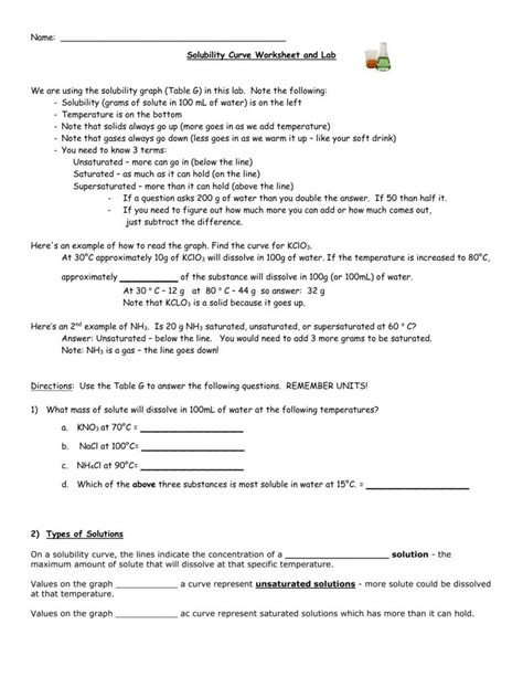 Solubility curve practice problems worksheet 1 answer key. Solubility Curve Practice Problems Worksheet 1 Answers ...