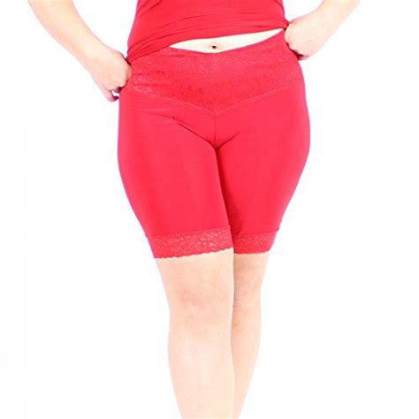 Undersummers Lace Shortlette Rash Guard Panty Shorts Plus Size Red 4x Undersummers By