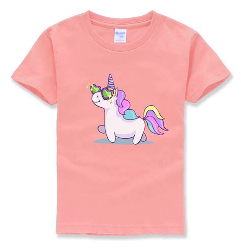 Unicorn Kids T Shirt Cotton Casual Funny Kawaii T Shirts Children