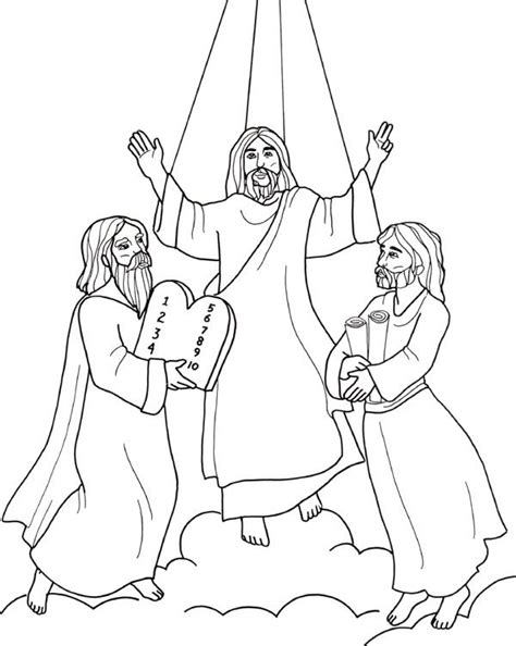 transfiguration | Sunday school coloring pages, Transfiguration of