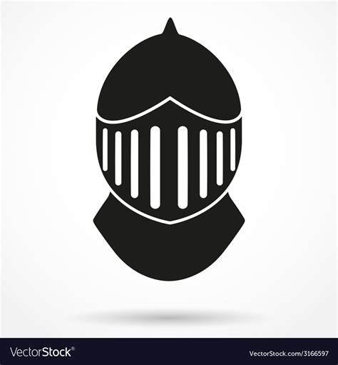 Silhouette symbol of knights helmet Royalty Free Vector