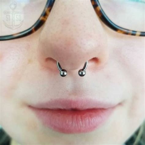 Abbys Septum Piercing Is Healing Well And Looking Super Cute At About