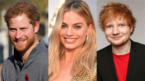 margot robbie confused prince harry for ed sheeran he got really offended hello
