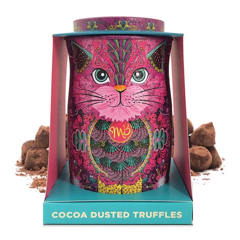 Monty Bojangles Choccy Scoffy Cat Tin Cocoa Dusted Chocolate Truffles