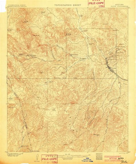 Globe Arizona 1902 1902 Usgs Old Topo Map Reprint 15x15 Az Quad