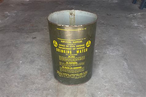 Industrial Storage Vintage Civil Defense Drinking Water Metal Etsy