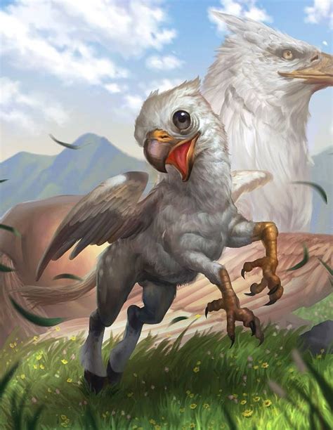Baby Hippogriff Mythical Creatures Fantasy Creatures Art Fantasy