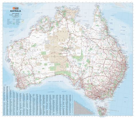 Buy Australia Hema Large Laminated Wall Map Mapworld