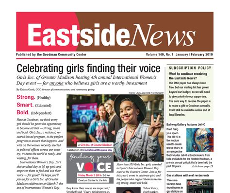 Another year and what have we learned? Eastside News - Goodman Community Center