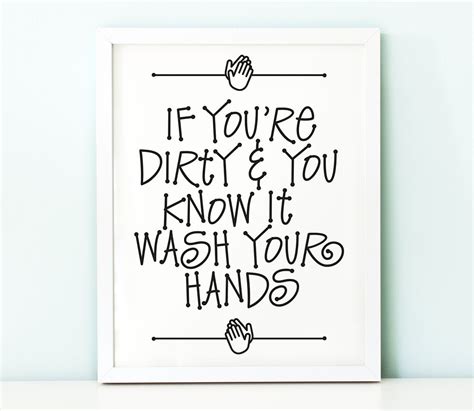 Funny Bathroom Art Printablewash Your Hands Printbathroom