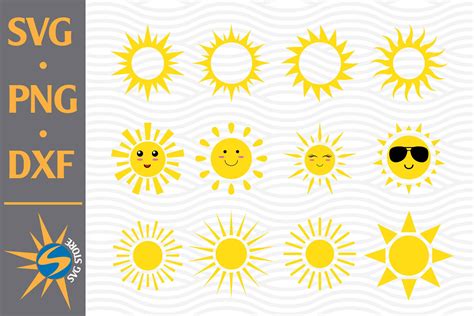 Sun Cute Sun Svg Png Dxf Digital Files Include By Svgstoreshop
