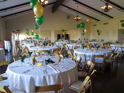 Gold And Green Room Set Up School Reunion Decorations Reunion