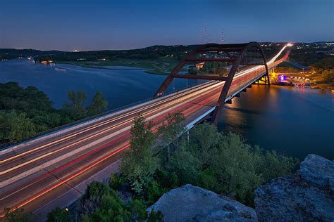 The Pennybacker Bridge At Twilight Photograph By Tim Stanley Fine Art
