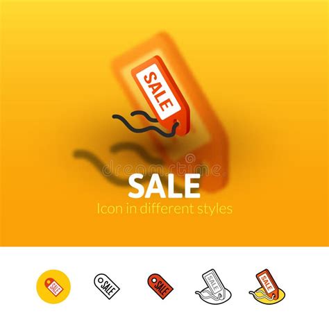 Sale Icon In Different Style Stock Vector Illustration Of Outline
