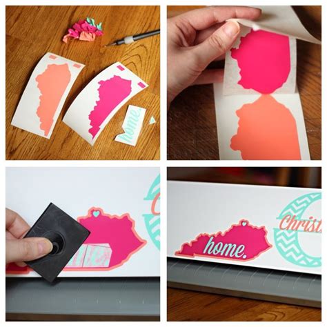 This design product can be visualized anywhere for examples in cards, walls, windows, car and anywhere you can name it. How To Layer Vinyl and Make a {Cute & Feminine} Home State ...