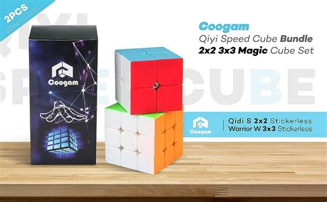 Coogam Qiyi Speed Cube Bundle 2x2 3x3 Magic Cube Set Qidi S