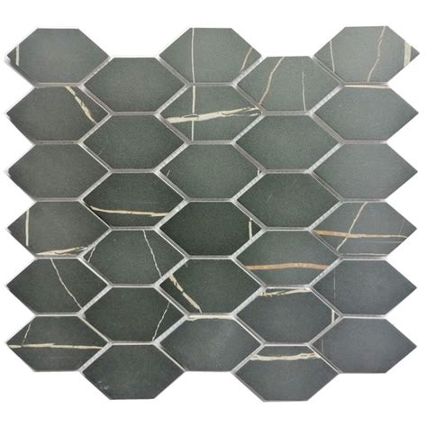 Recycled Glass Mosaic Tile Elongated Hexagon Xrg 894 Xmosaics