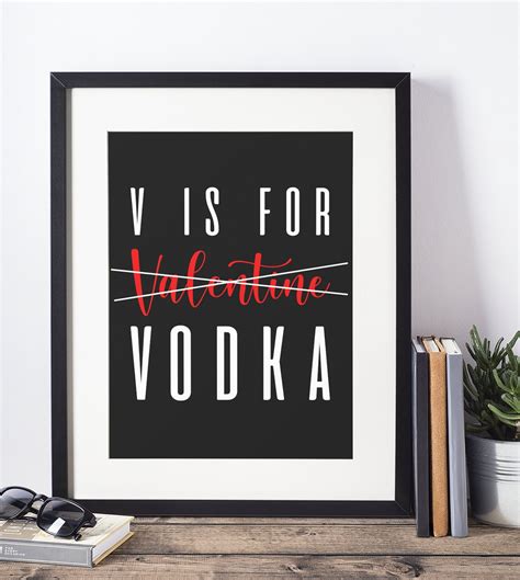 V is for Vodka SVG / V is for vodka poster / V is for Vodka Cut Files