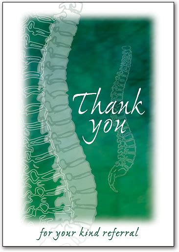 Thank You Spine Postcard Smartpractice Chiropractic