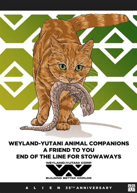 วอลเปเปอร์ ภาพยนตร์คนต่างด้าว Xenomorph แมว บริษัท Weyland Yutani