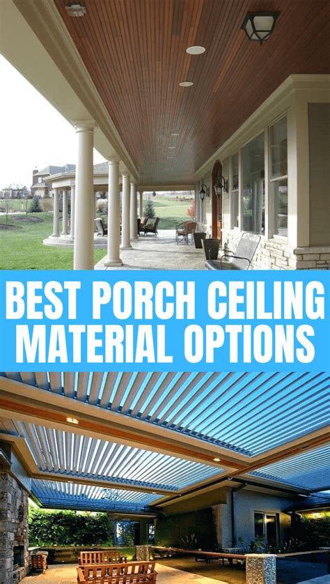 The emerson cf621sw outdoor ceiling fan sports a different design from what we've seen so far in this review. BEST PORCH CEILING MATERIAL OPTIONS | Ceiling materials ...