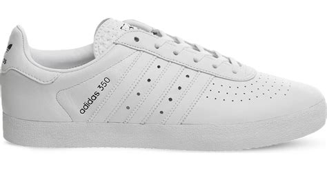 Lyst Adidas Originals 350 Leather Trainers In White For Men