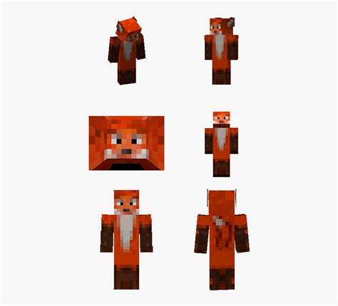 Minecraft Hd Fox Skin Transparent Png 600x768 Free Download On Pngforum