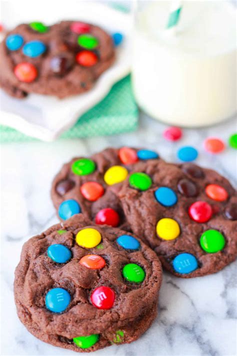 Chocolate Mandm Cookies Celebrating Sweets
