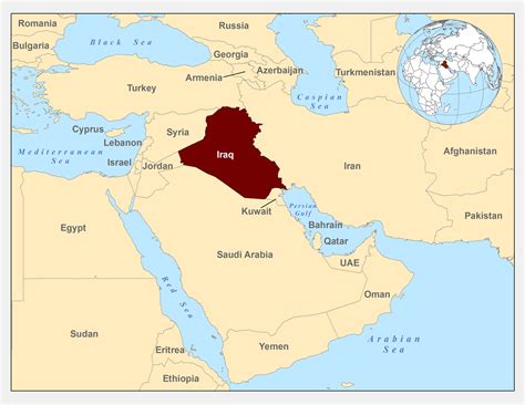 Iraq Map Middle East
