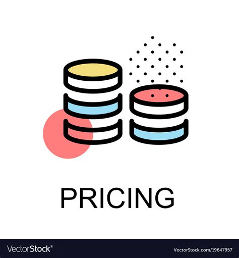 Coin Icon For Pricing On White Background Vector Image