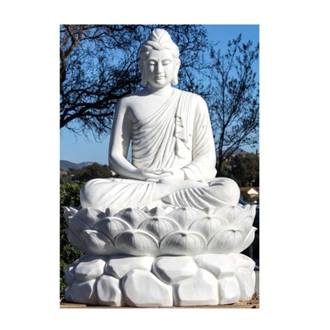 White Marble Gandhara Style Buddha Statue For Garden At Inr In