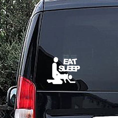 funny eat sleep sex car sticker for car truck door window vinyl decal hot car sticker