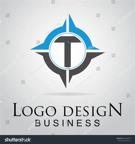 T Letter Logo In The Cool Circle Vector Design Template