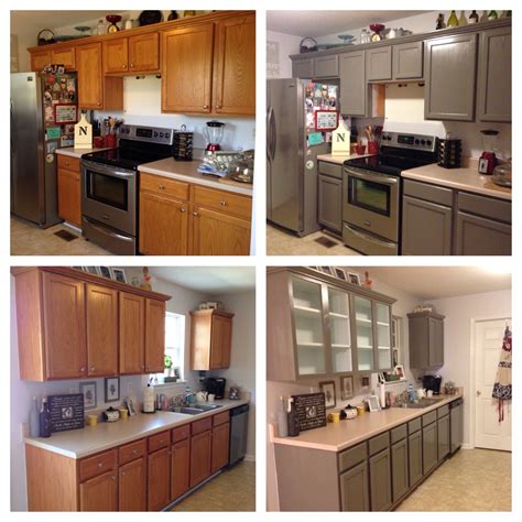 Before And After Painted Cabinets Diy Kitchen The Whipstitch Wife