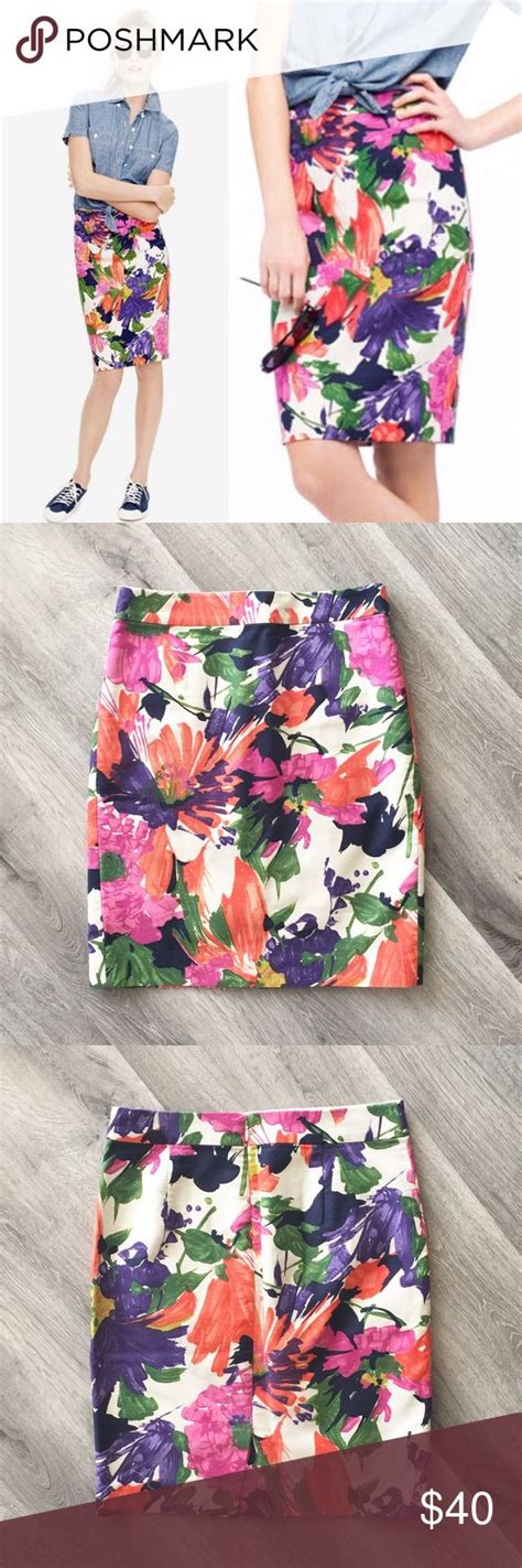 Hp J Crew • “no 2” Floral Pencil Skirt Floral Pencil Skirt Clothes