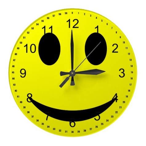 Happy Face Clock Zazzle Happy Face Clock Emoticon Party