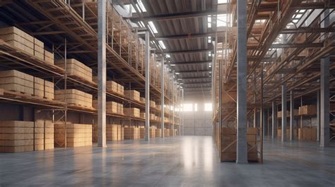 3d Illustration Of A Warehouse For Distribution Background Storehouse