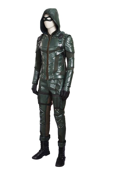 Manluyunxiao Mens Costume Green Arrow Costume Deluxe Outfit Adult