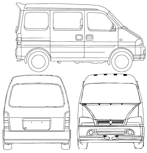 2007 Suzuki Versa Microvan Blueprints Free Outlines