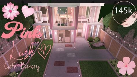This is one of my favorites i've done! Roblox l Bloxburg: Pink Lush Cafe + Bakery with Apartment ...