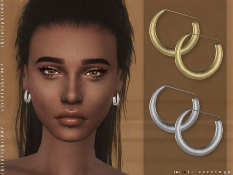 The Sims Resource Lo Earrings By Christopher067 • Sims 4 Downloads