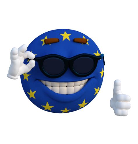 European Union Ball Template Picardía Thumbs Up Emoji Man Know