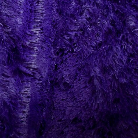 Purple Shaggy Faux Fur Fabric Minky Long Hair By Fabricsbypago