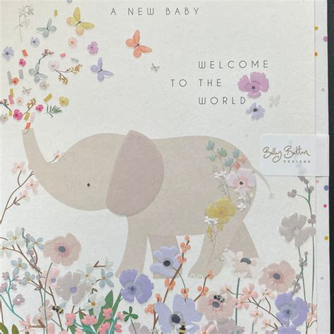 Elephant New Baby Meadow Card The Eel Catchers Daughter