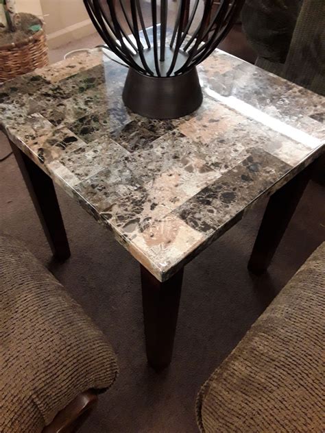 Ashley Faux Marble Table Set Delmarva Furniture Consignment