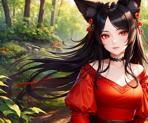 Foxgirl In Forest By Krilatiy1 On Deviantart